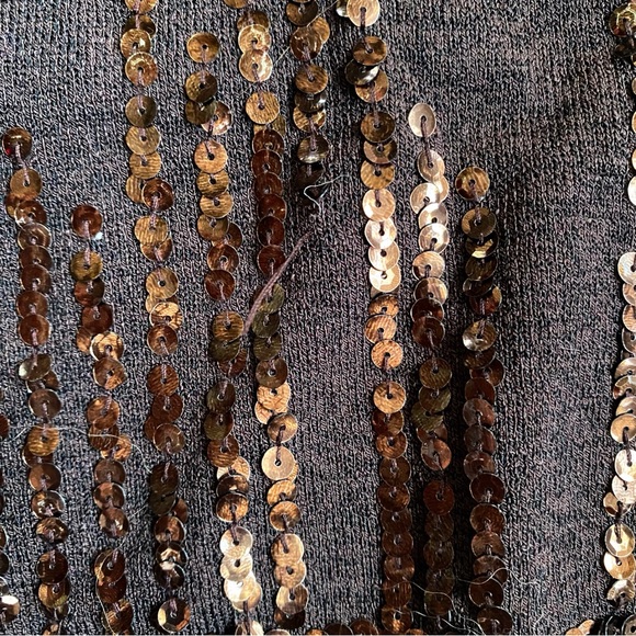 ✨ JONES NEW YORK PLUM COPPER SEQUIN FESTIVE TOP! - Picture 13 of 14